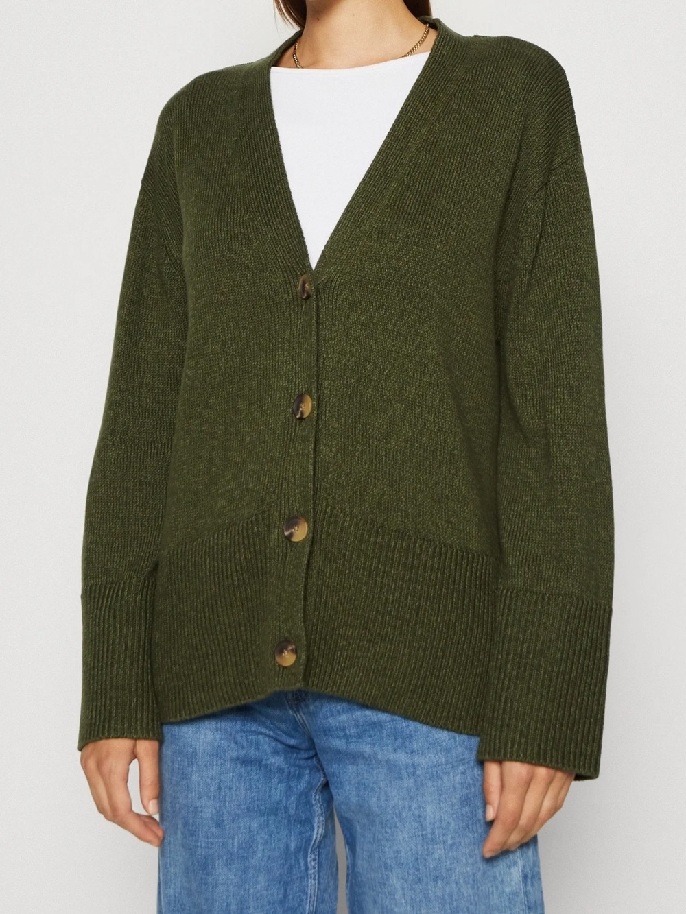 Gap 100% cotton cardigan, green